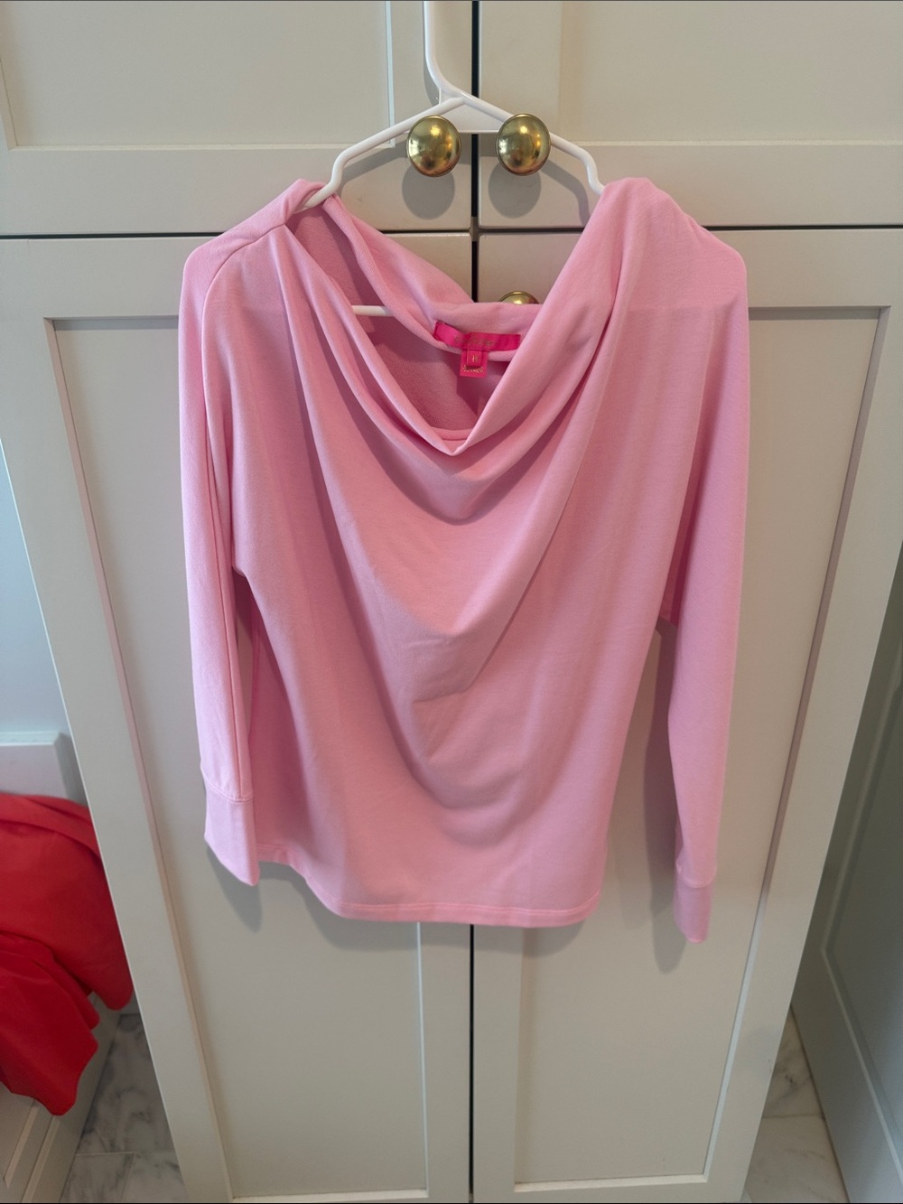 Lilly Pulitzer Pale Pink Cowl Neck Sweater